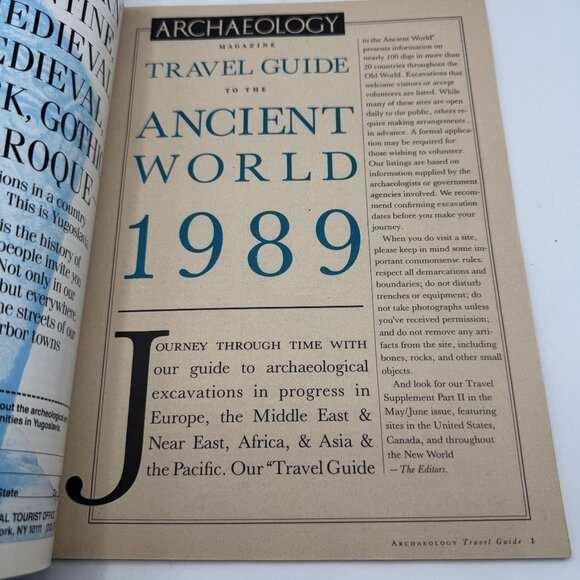 Archaeology Magazine March/April 1989 Issue Travel Guide To The Ancient World - Picture 6 of 8